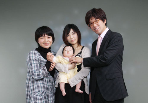 4人で記念写真